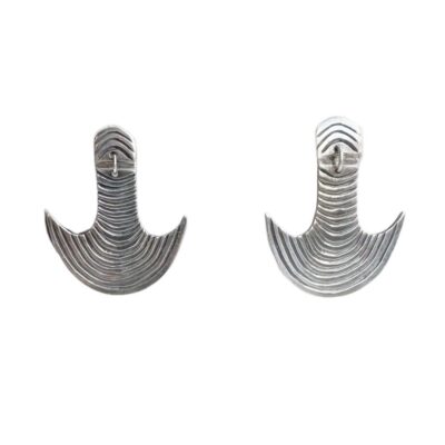 Bahira Silver Drop Carved Earrings
