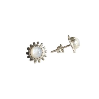 SOLD • Radiant Silver Mother of Pearl Studs