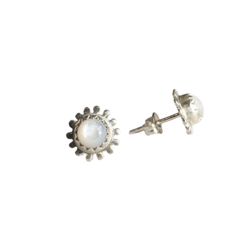 SOLD • Radiant Silver Mother of Pearl Studs