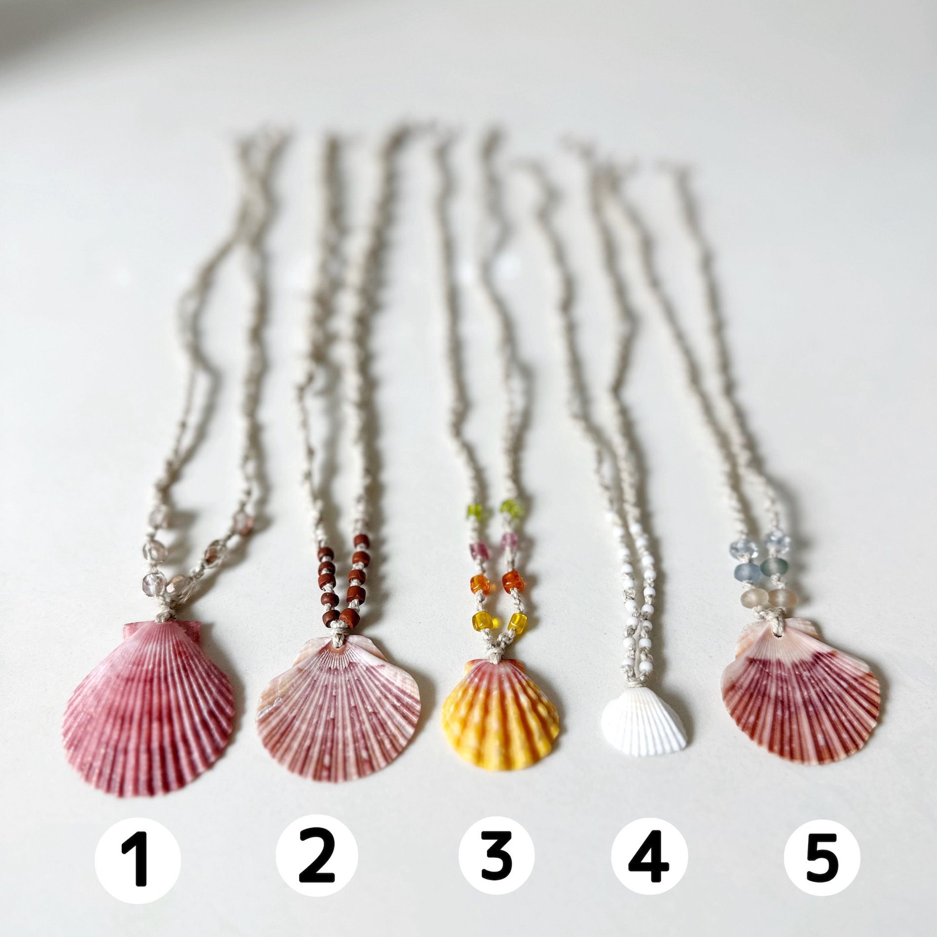 hemp shell necklaces