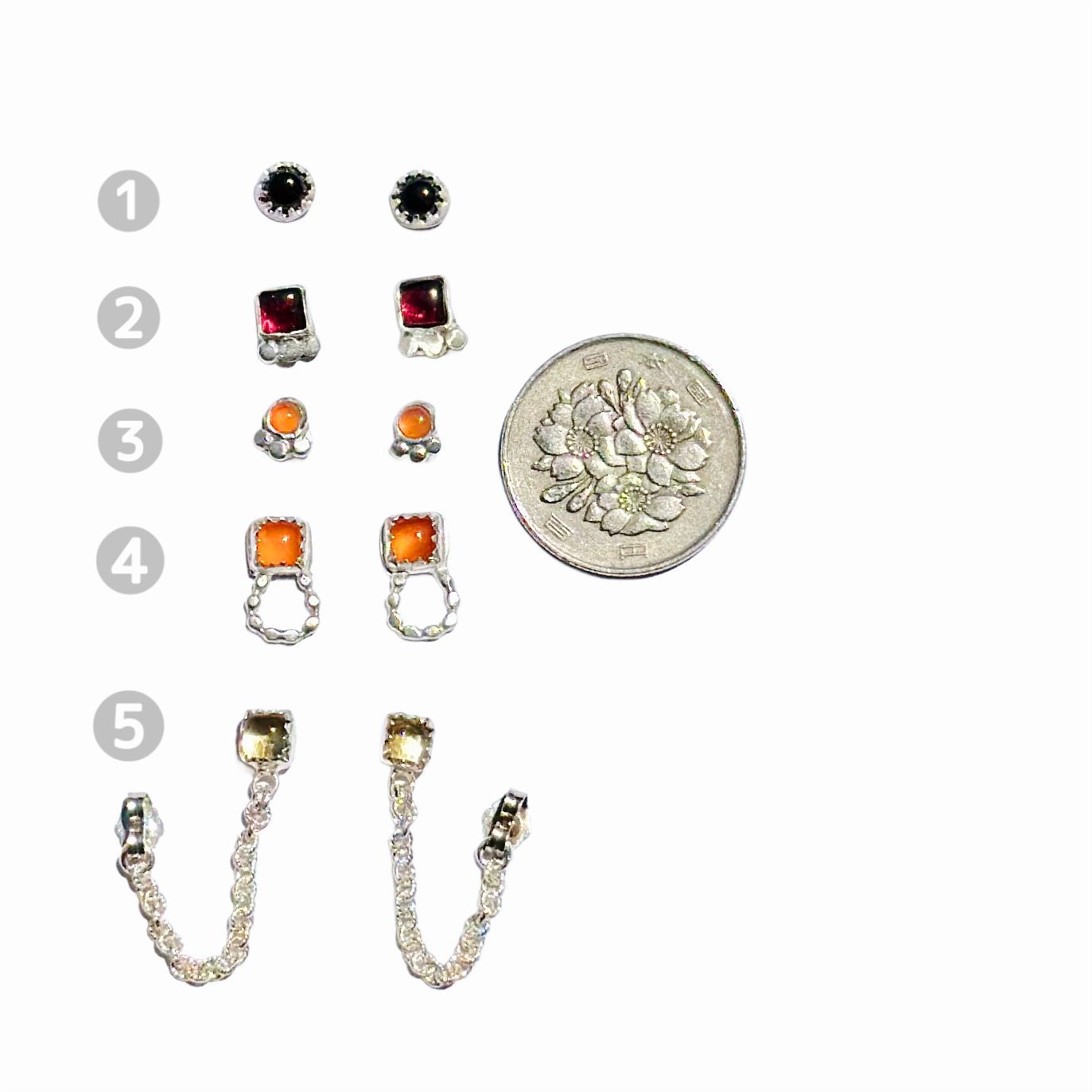 fire stud earring collection