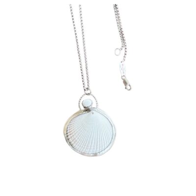 SOLD • Florida Buttercup Lucine Clam Shell & Agate Necklace