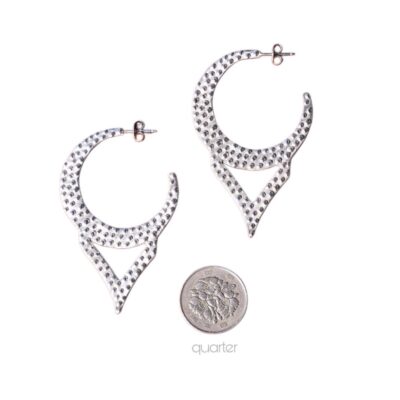 Dotted Sterling Hoops