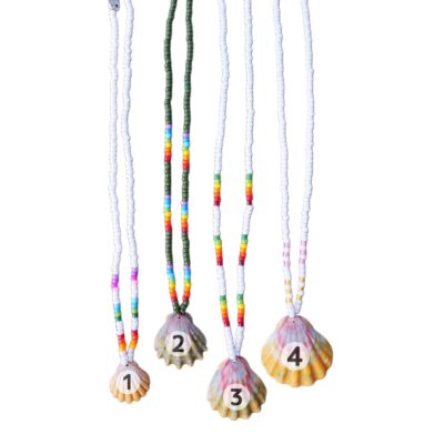 metallic sunrise shell necklaces
