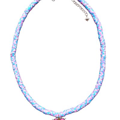 Heart Guide Charm Necklace (Pink)