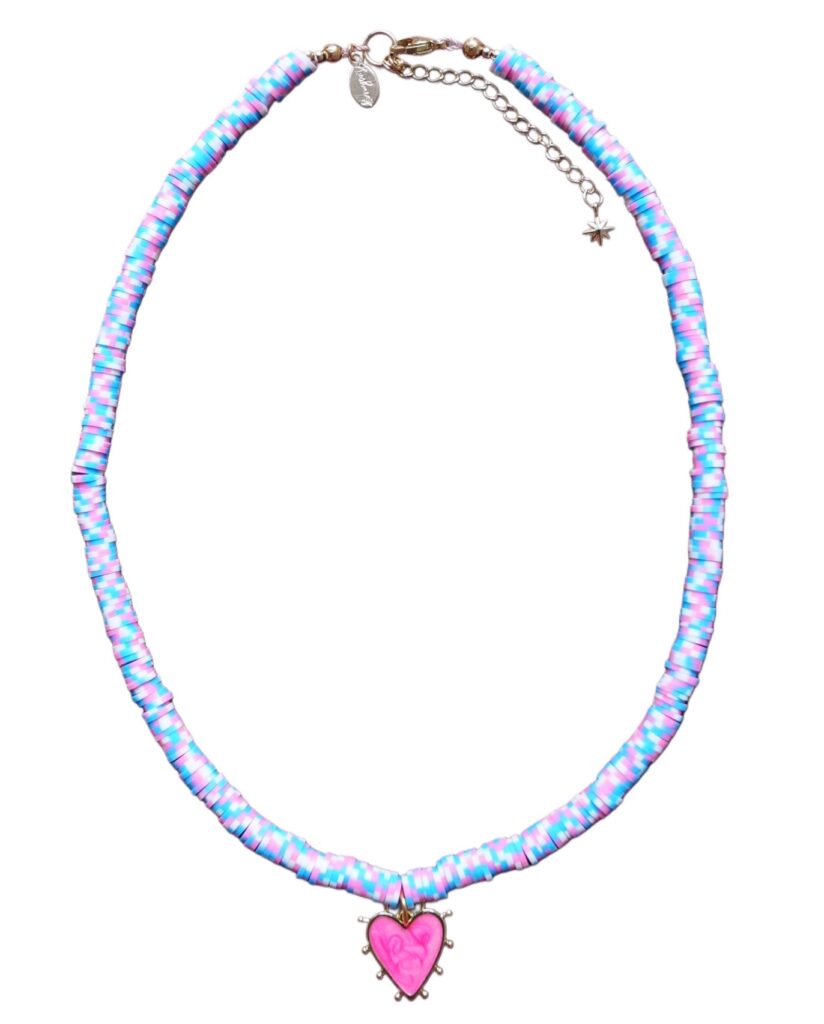 Heart Guide Charm Necklace (Pink)