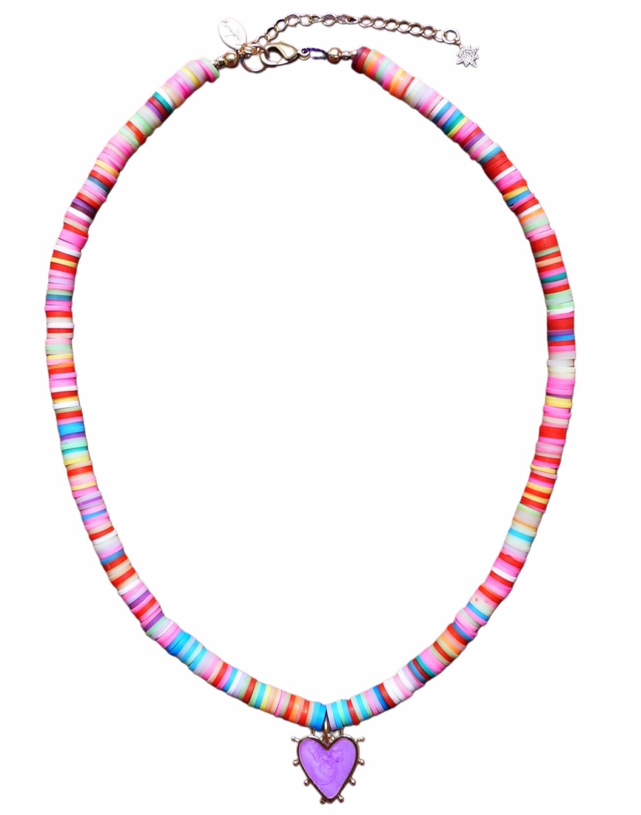 Heart Guide Charm Necklace (Purple)