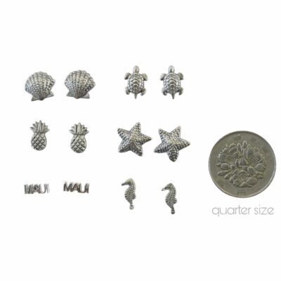 Sterling Silver Sea Studs