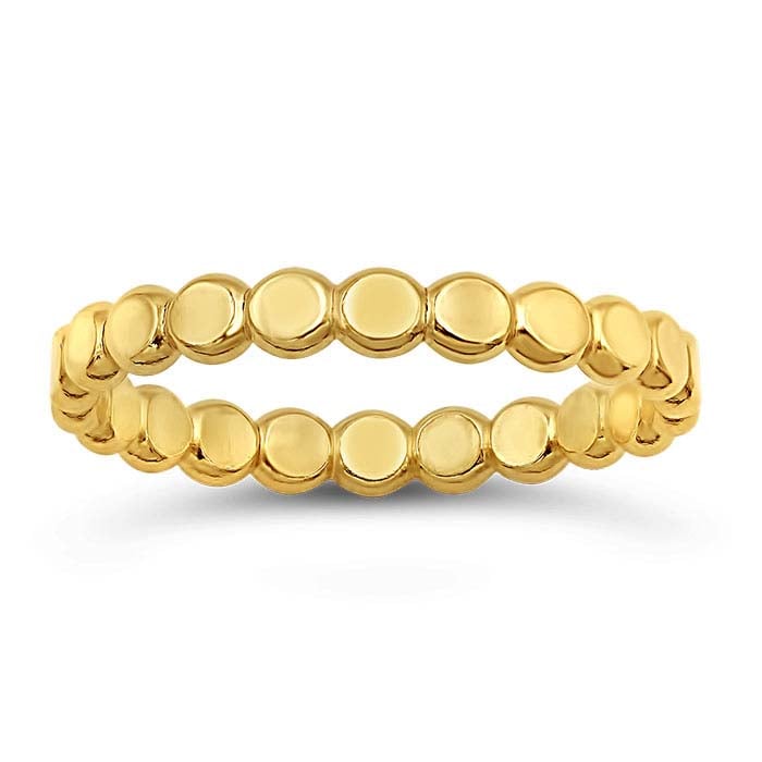 Yellow Gold-Filled 2.5mm Flat Beaded Ring