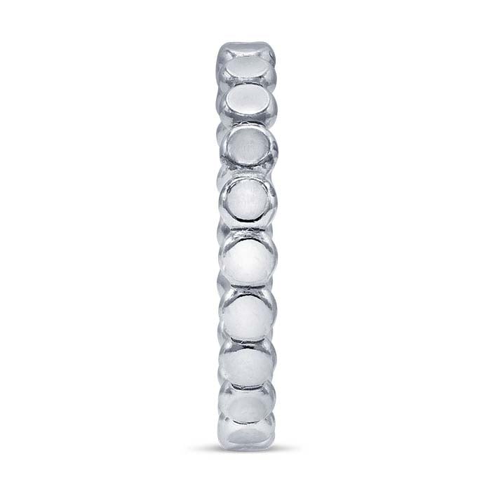 Sterling Silver 2.5mm Flat Beaded Ring - Image 3
