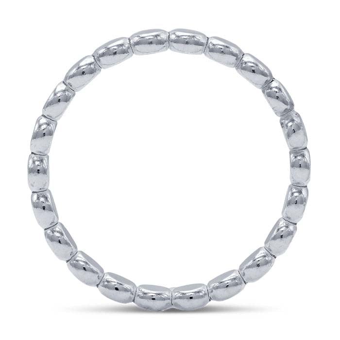 Sterling Silver 2.5mm Flat Beaded Ring - Image 2