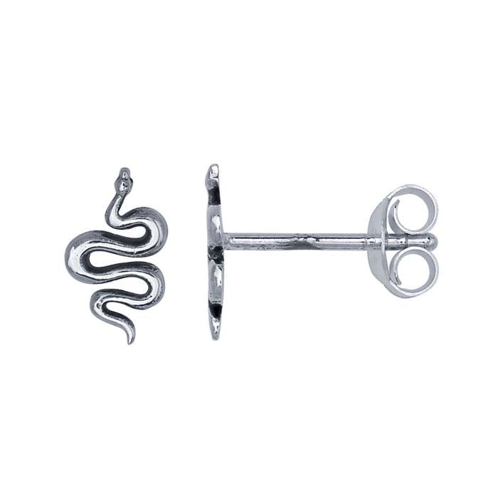 Sterling Silver Snake Post Earrings