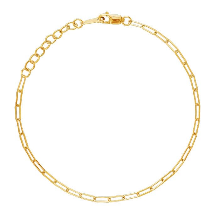 Yellow Gold-Filled 2 x 5.5mm Oval Cable Chain Bracelet