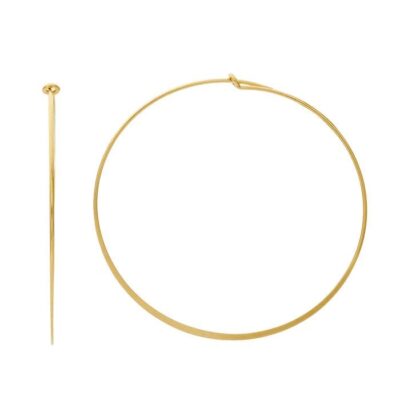 Yellow Gold-Filled Flattened Hoop Earring
