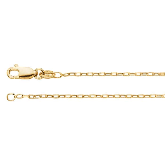 Yellow Gold-Filled 1.5mm Oval Cable Chain